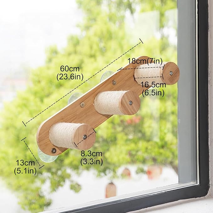 Cat Wall Shelves, Corner Climbing Shelf Perches, Kit Shelf, Suct Cup Support, Load-Bearing 20kg