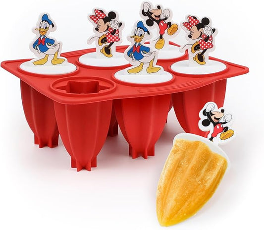 Disney Silicone Popsicle Molds – 6 Reusable Popsicles Molds Featuring Mickey & Friends or Stitch – BPA-Free Flexible Silicone Ice Pop Mold and Popsicle Maker for Frozen Treats