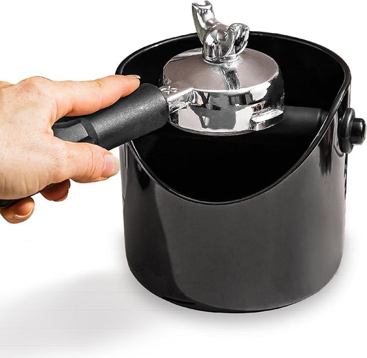 Dreamfarm Big Grindenstèin Sturdy, Compact, Modern Space-Saving Espresso Coffee Grind Knock Box -Black