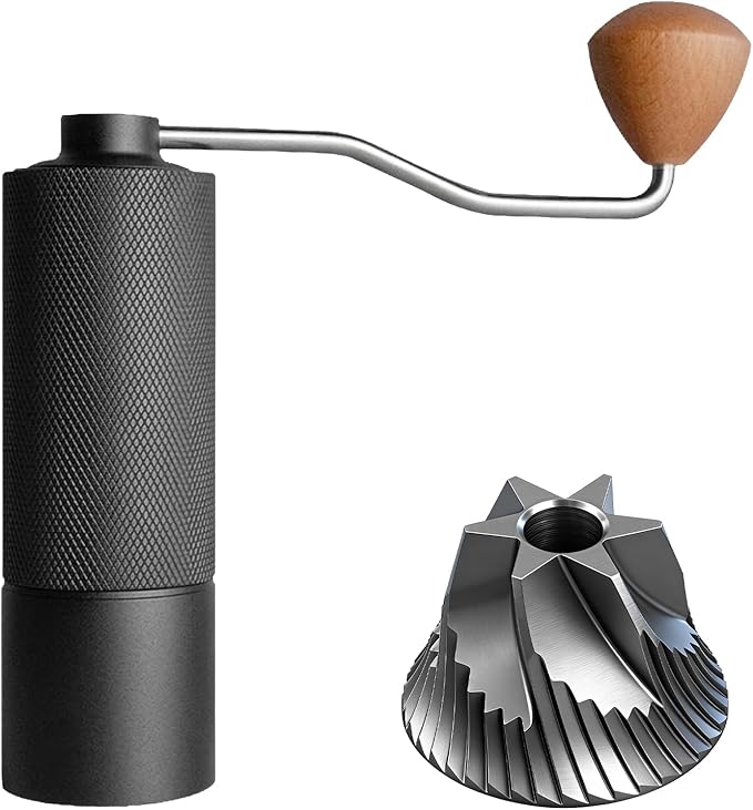 Manual Coffee Grinder, Adjustable Grinding Settings, Stainless Steel Burrs, Portable Hand-Cranked Coffee Grinder, For Espresso, Drip Filter, French Press Filter, Compact And Durable (Blcak)