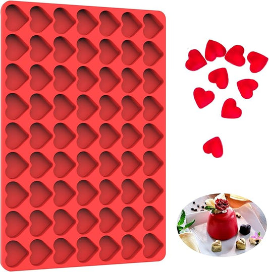 Heart Silicone Molds for Gummy, Candy, Chocolate, Small Homemade Treats Molds with Scraper (1 PCS heart)