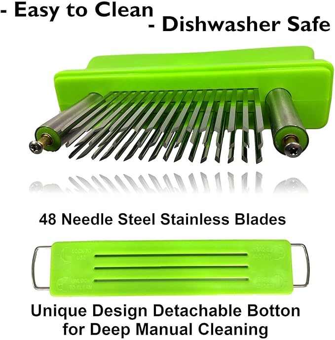 Toughest Meat Tenderizer Tool, 48 Needle Stainless Steel, Easy to Clean | Kitchen Gadgets Transform Hard & Cheap Cuts into Buttery Goodness Without Meat Mallet Crushing, Easy to Use, Dishwasher-Safe