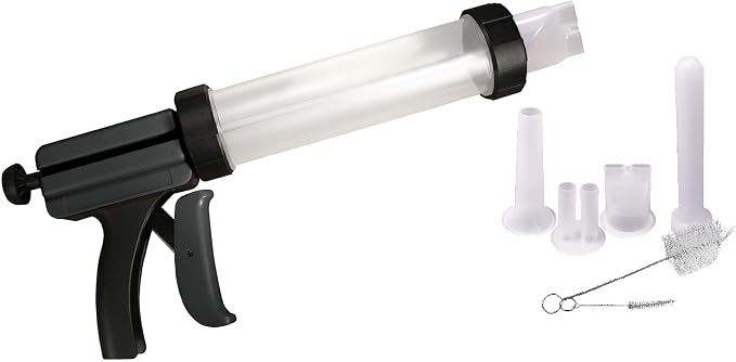 Weston Original Jerky Gun Jr , Plastic Tube Holds 1lb of Ground Meat, Dishwasher Safe,White