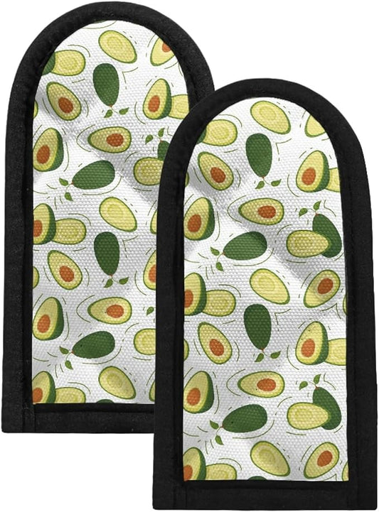 Coldinair 2PCs Avocado Print Hot Handle Covers Heat Resistant Pot Pan Skillet Handle Holder Sleeves Mitt for Kitchen Baking Cooking BBQ