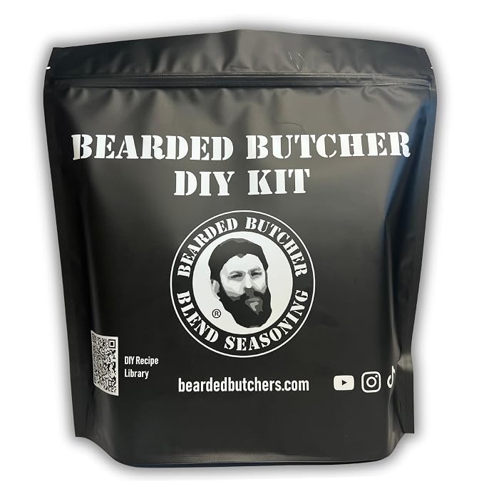 Bearded Butchers Macho Nacho Bratwurst DIY Kit – Spicy & Cheesy Brats – Includes Nacho Supreme Seasoning, Rebel Red Sauce, Mozzarella & 32mm-35mm Natural Hog Casings – Makes Up to 25 lbs Meat