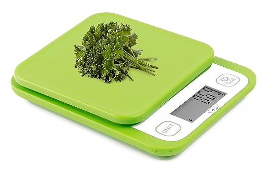 Ozeri® Garden and Kitchen Scale II with 420 Variable Graduation Technology® | Measures most delicate garden herbs and greens at 0.1 g for ingredients under 420 grams and 0.5 g for items over 420 grams