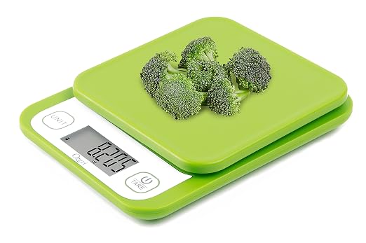Ozeri® Garden and Kitchen Scale II with 420 Variable Graduation Technology® | Measures most delicate garden herbs and greens at 0.1 g for ingredients under 420 grams and 0.5 g for items over 420 grams