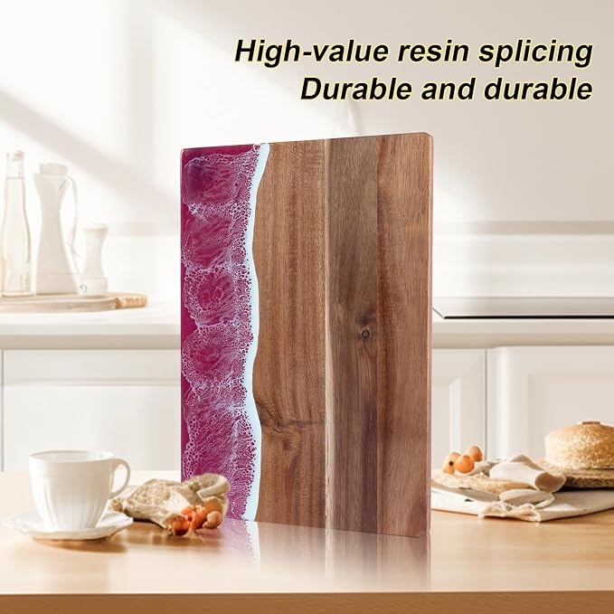 Ocean Charcuterie board: Resin Cutting Board, handmade board for Fruit Cheese and meat, Vegetable, Kitchen, Gift
