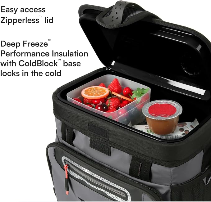Titan by Arctic Zone Deep Freeze Cooler - Zipperless Hardbody Cooler - Deep Freeze Insulation, HardBody Liner, and SmartShelf