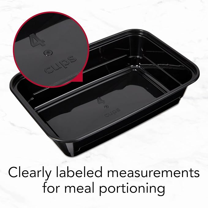 GoodCook Meal Prep Containers, Single Compartment 10-Pack | BPA-Free Reusable Food Storage, Microwave & Freezer Safe, Stackable Meal Prep Containers for Lunches and Snacks