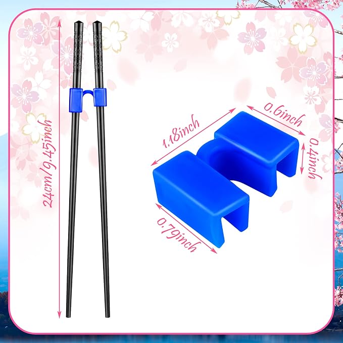 5 Pairs Reusable Chopsticks Helpers Training Chopstick for Beginner Replaceable Practice Chopsticks Non-slip Training Chopstick for Adults Learner(Polymer,Black)