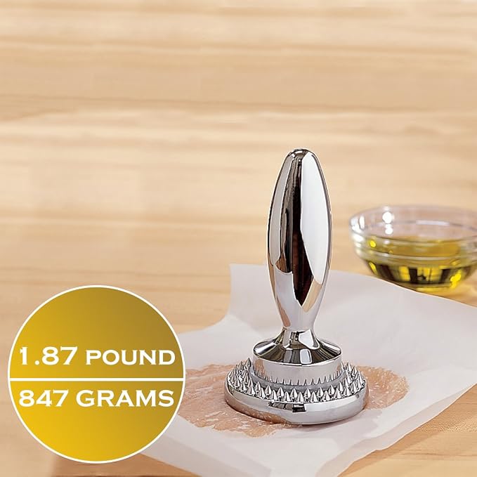 Reversible Meat Tenderizer and Pounder Dual Sided Meat Tenderizer Mallet Marinating Prep Tool