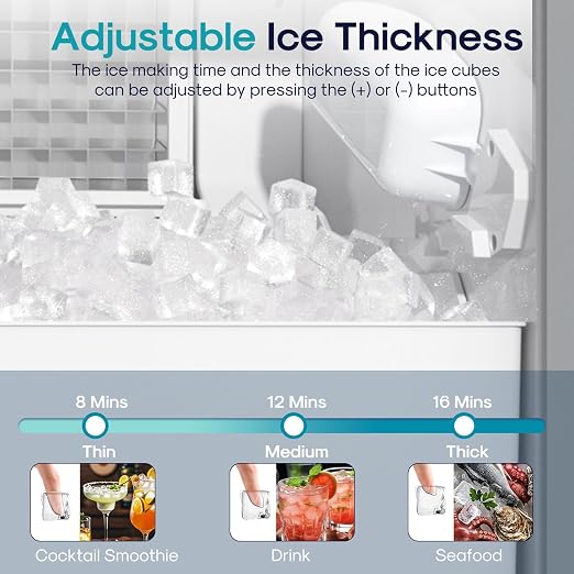 ICEPURE 15" Under Counter Ice Maker with Filter and Drain Pump, WiFi Control, ETL FCC, 90lbs/24H, Self-Cleaning, Smart Reminder, 24H Timer, Freestanding for Home Residential Commercial Stainless Steel