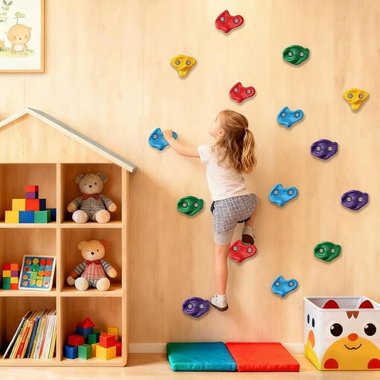25 PCS Large Rock Climbing Holds for Kids,Adult Rock Wall Holds Large Climbing Rock Wall Grips for Indoor and Outdoor Playground Play Set with Hardware