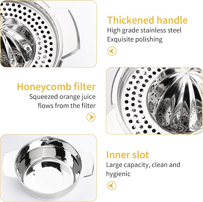 Stainless Steel Fruit Lemon Juicer,Manual Juicers Fruit Hand Squeezer For Kitchen Tool