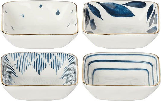 Lenox Blue Bay 4-Piece Stacking Dip Bowl Set, 0.95 LB