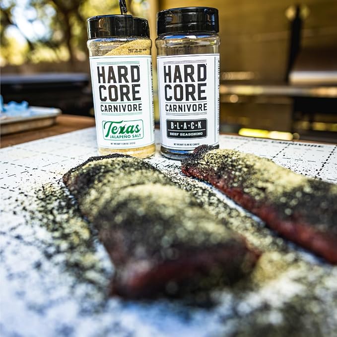 Hardcore Carnivore Texas Jalapeno Salt Seasoning for Meats & Veggies, 11oz | Garlic & Jalapeño Blend - Texas-Made All-Purpose Seasoning for Chicken, Beef, Veggies & Cocktail Rims. MSG-Free & Gluten Free