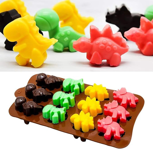 3-Pack Chocolate Molds Silicone(1.8 Inch two-bite size),Animal Silicone Molds,Moldes para gelatinas individuales.Features Bear,Dinosaur,Lion,Hippo,Bees,Ladybugs,Beetles,Butterflies,and Flowers.