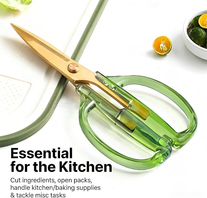 Kitchen Shears Scissors&Sharp Scissors, ARCHIKING 7.7inch Cooking Scissor-Meat and Poultry Shears, Dishwasher Safe, Acrylic Handel Scissors All Purpose Stainless Steel Utility Scissor