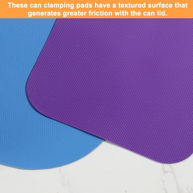 LUTER 4pcs Jar Opener Gripper Pads, Bottle Lid Cap Gripper Pads | Round & Square Rubber Jar Opener Mats for Seniors with Weak Hands Multi-Function Non-Slip Kitchen Coasters Gadgets (4 Colors)