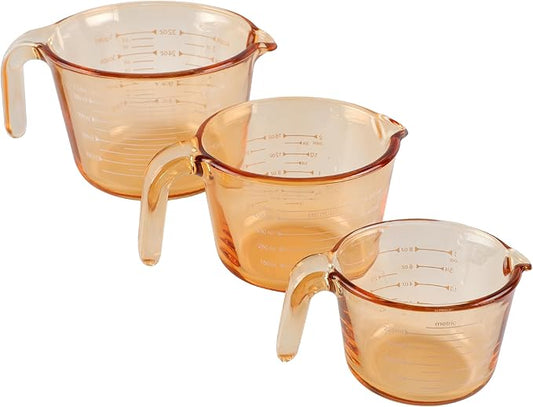 COOK WITH COLOR Glass Measuring Cups - Ideal for Cooking and Baking, Yellow