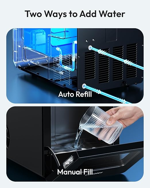 EUHOMY 2" Ice Ball Maker Countertop, 4Pcs Ready in 40Mins, 144Pcs/day, Self-Cleaning Sphere Ice Maker Machine with Crystal Clear Ice, Round Ice Cube Maker for Whiskey & Bourbon