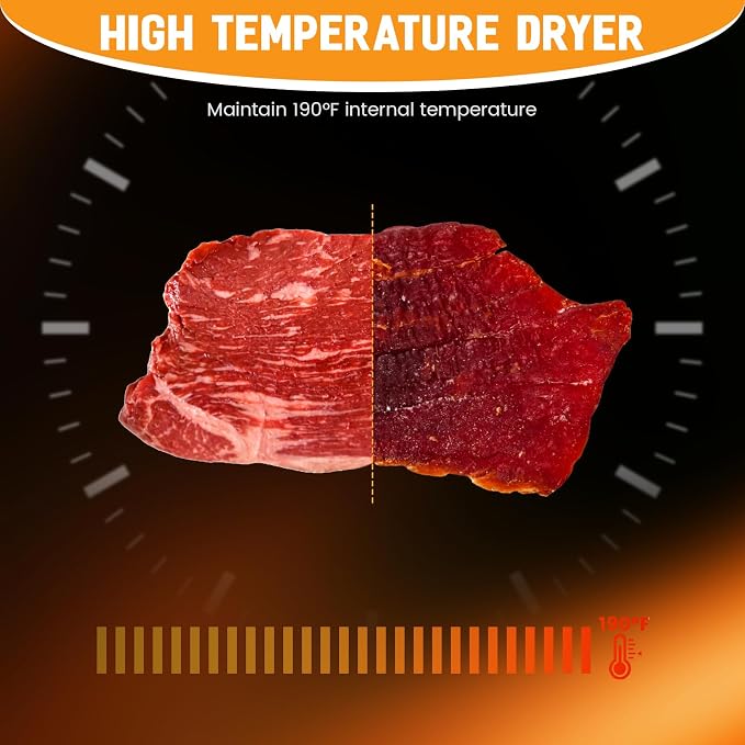 Food-Dehydrator Machine 12 Stainless Steel Trays, Meat Dehydrator for Jerky 10.9ft², 800W Dryer for Herbs, 190ºF Temperature Control,24H Timer,Powerful Drying Capacity for Fruits,Yogurt
