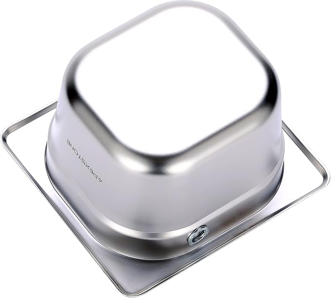 Coffee Knock Box Stainless Steel, 6.9 Inch Espresso Knock Box for Espresso Coffee Grounds, Built-In Knock Box with Rubber Knock Bar, 2L Large Capacity for Home Barista & Coffee Bar