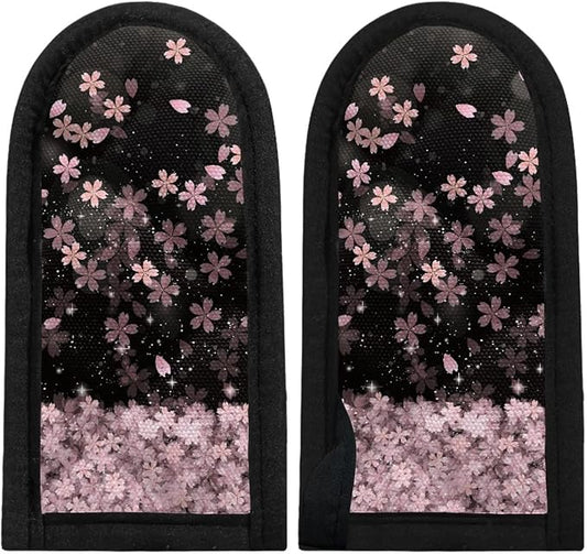 Coldinair Cherry Blossoms Cast Iron Skillets Holders,Heat Resistant Hot Pot Sleeve Handle Holders Set of 2 for Kitchen Cooking Baking,Washable