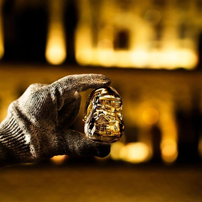 GLAZER mini, Clear Santa Ice Mold, Christmas Santa Ice Cube Maker for Whiskey