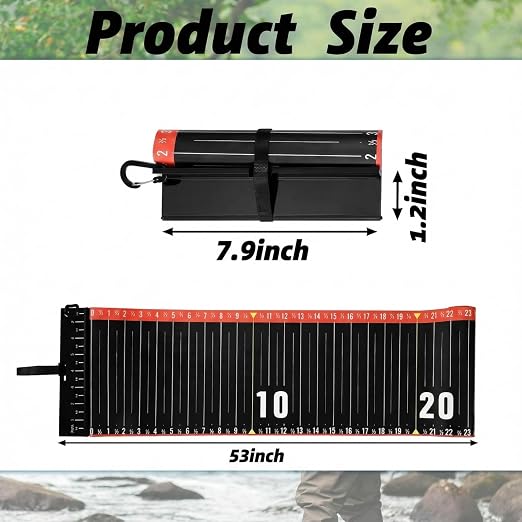 VioraWhite 2 Pcs 53 Inch Fish Ruler Fish Measuring Tape Fishing Ruler with Bump Board Waterproof Fishing Measurement Tool for Boat, Kayak, Coolers, Yacht and Workbench