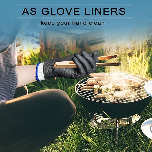 GSAFEME 12 Pairs Cotton Glove Liners for BBQ, Cooking, Grilling, Food Handling - Safety Work Gloves Hand Saver, Medium