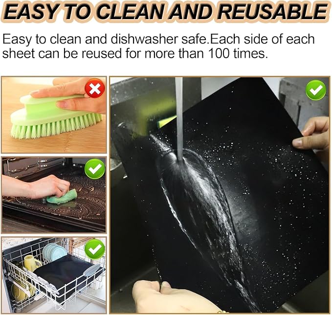 UBeesize 7 Pack Black Grill Mats for Outdoor Grill, Heavy Duty BBQ Grilling Matt & Oven Liners, Resuable, Easy to Clean, Works on Gas Charcoal Electric Grill, Smoker, Oven -15.75 x 13 Inch