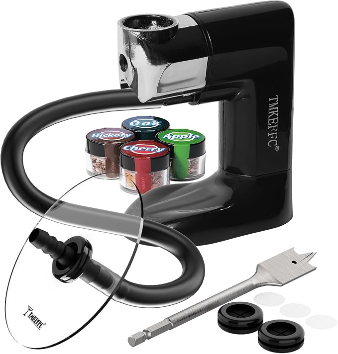 Smoking Gun Cocktail Smoker Kit with Wood Chips & Cup Cover | Handheld smoking gun with cup cover, wood chips and DIY accessories for cocktails, food, cheese and more
