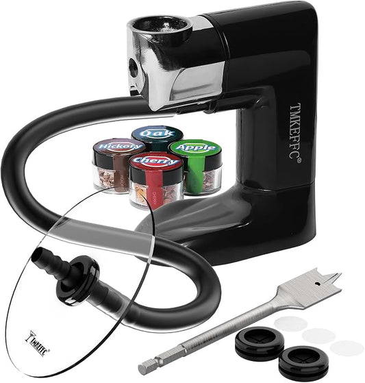 Smoking Gun Cocktail Smoker Kit with Wood Chips & Cup Cover | Handheld smoking gun with cup cover, wood chips and DIY accessories for cocktails, food, cheese and more