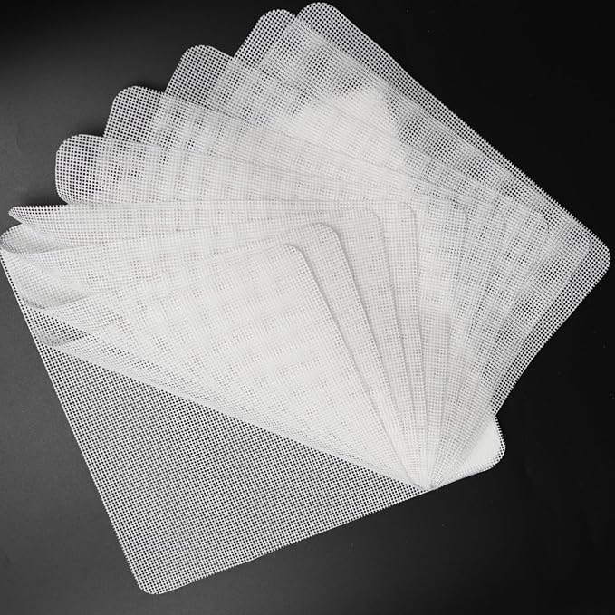 BPA-Free Silicone Dehydrator Sheet for Dehydrator Tray, 15.5x15.5in 10-pack | Non-stick Dehydrator Tray Liners Help Stop Dried Food From Sticking, Lift Food Intact, and Cut Cleanup Time - Dishwasher Safe