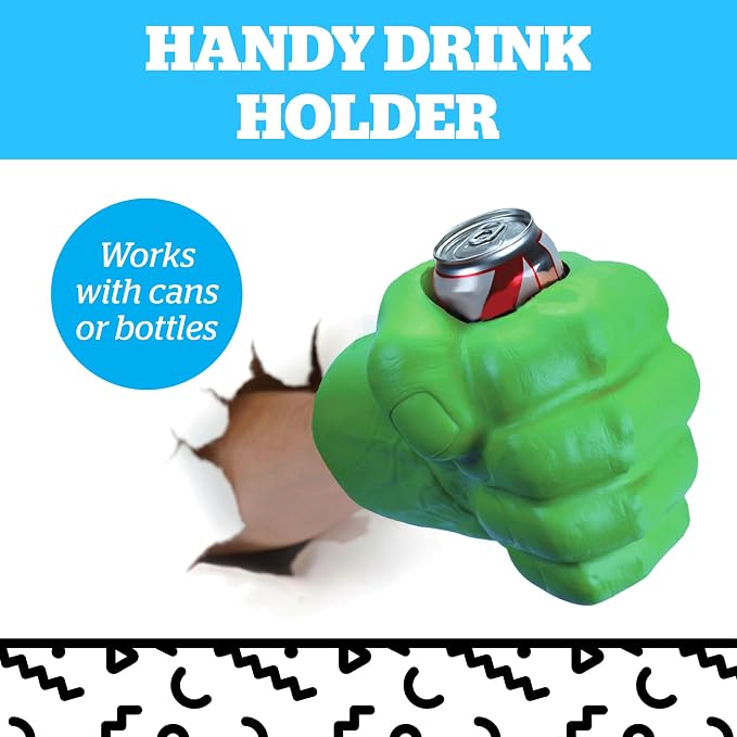 Foam Drink Kooler, Soft Sided Beer Cooler, Portable Party Beverage Holder for Soda Cans, Funny Can Cooler - The Green Beast Giant Fist