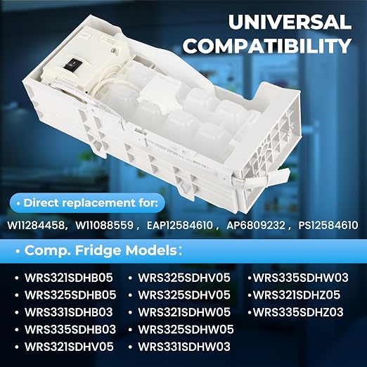 W11284458 W11088559 Refrigerator Ice Maker Replacement,Replace EAP12584610 AP6809232 PS12584610 (Upgraded OEM Quality) Easy Installation