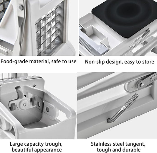 French Fry Cutter, with Different Blade Sizes,Featuring Non-slip Cuction Bases,Work for Potatoes, Carrots, Cucumbers, etc.