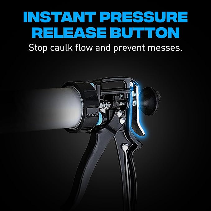 OX Pro Sausage Caulking Gun - 20 oz - 12:1 Thrust Ratio | Heavy duty dual-use sealant gun, standard tube and sausage pack compatible, tool-free conversion, integrated cartridge cutter