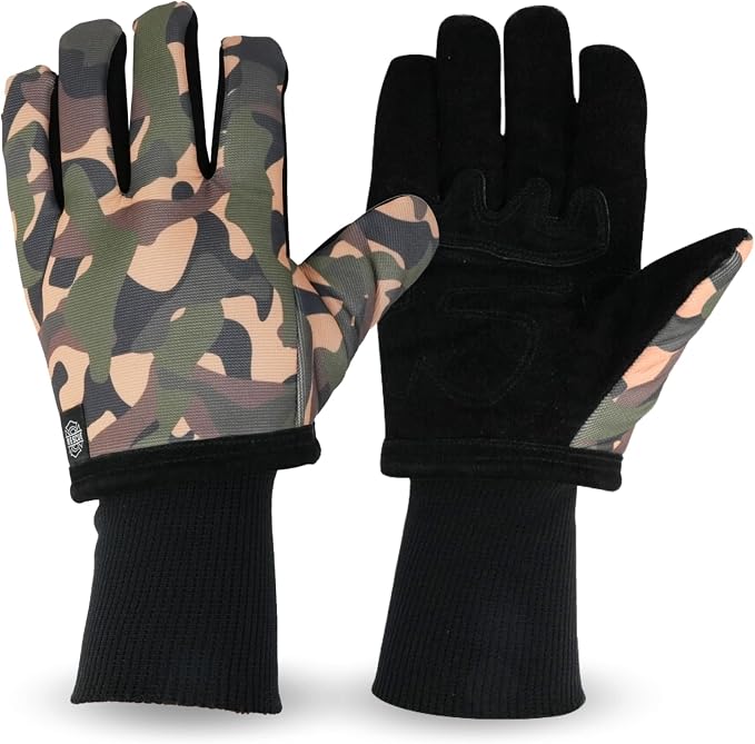 Grill Rescue Grilling Gloves 2.0 - Heat-Resistant Neoprene BBQ Gloves for Safe Grilling, Cooking, and Baking - Durable, One-Size-Fits-All - Version 2 (Camo)