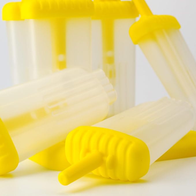 Tovolo Groovy Popsicle Molds (Set of 6) - Mess-Free & Reusable Ice Pops with Sticks for Homemade Freezer Snacks/Dishwasher-Safe, BPA-Free Red