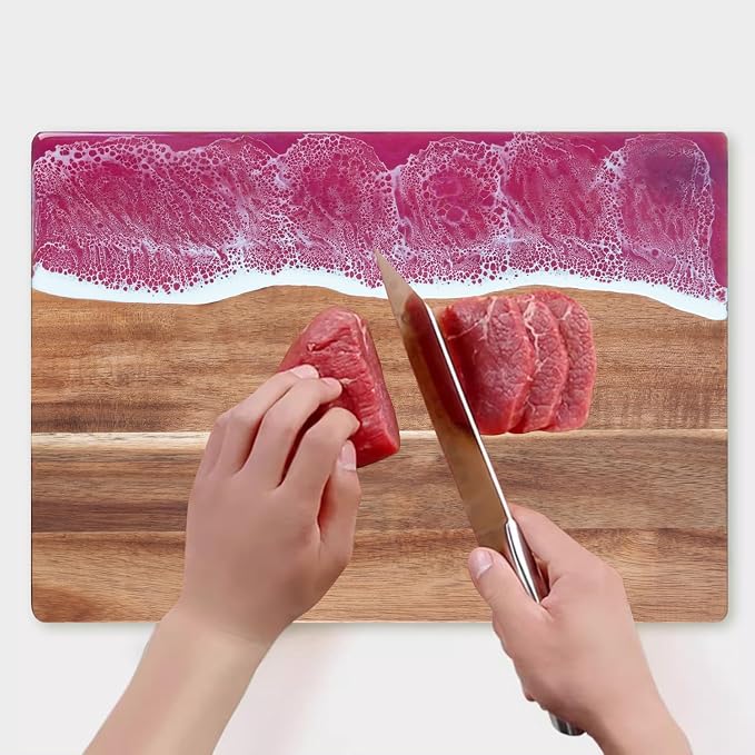 Ocean Charcuterie board: Resin Cutting Board, handmade board for Fruit Cheese and meat, Vegetable, Kitchen, Gift