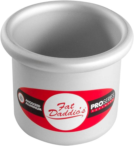 Fat Daddio's PRD-33SET Anodized Aluminum Round Cake Pans, 3 x 3 inch, Set of 2