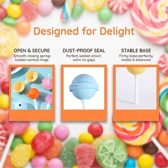 Silicone Lollipop Ice Cream Maker Molds, 2026 New Funny Lollipop Ice Pop Mold, Colorful DIY Ice Pop Maker for Summer Parties, Creative Sphere Ice Pop Mold for Home (4 Set)
