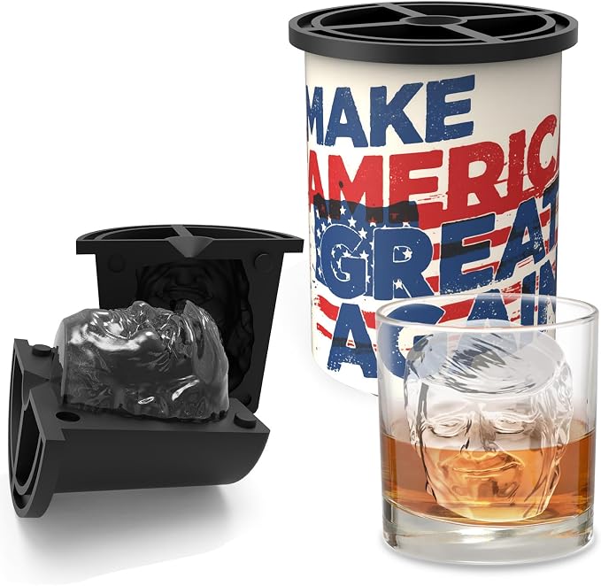Clear Ice Cube Maker, 2" Stainless Steel Clear Ice Maker for Old Fashioned Whiskey lover, Bourbon, Whiskey, Cocktail Gifts for Men on Birthday or Holiday, Easy-Release Ice Ball Maker Mold-MAGA