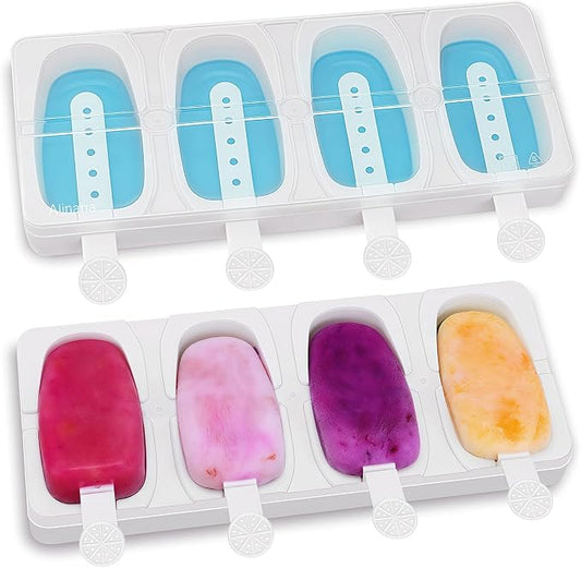 Stackable Popsicles Molds, BPA-Free Popsicle Molds with Sticks | 2-Pack Ice Pop Mold for Homemade Fruit, Yogurt, and Smoothie Popsicles