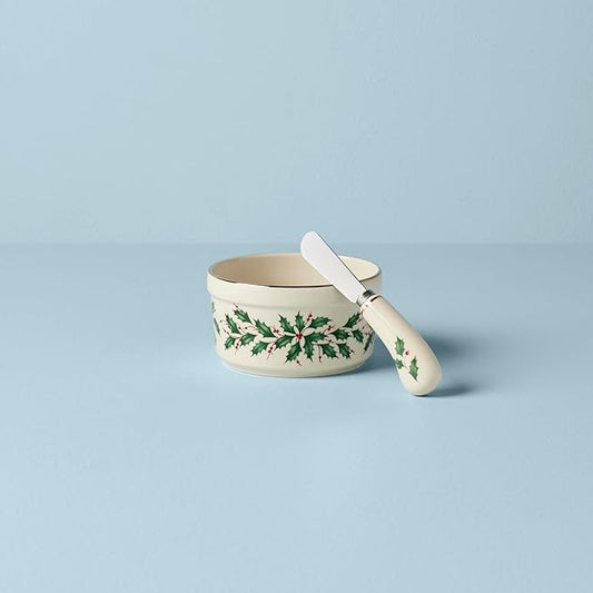 Lenox 804420 Hosting The Holidays Dip Bowl & Spreader, Christmas
