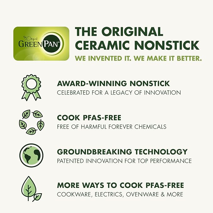 GreenPan Premiere Ovenware Healthy Ceramic Nonstick 13" x 9" Rectangular Baking Pan, Cast Aluminum Bakeware, Warp-Free, Oven and Broiler safe to 600F,Dishwasher Safe, PFAS-Free, Gray