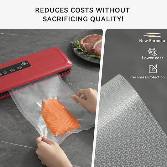 [2024 Q4] 6" x 10" Vacuum Sealer Bags, 200 Count-Ideal for Food Storage, Sous Vide, and Meal Prep, Keep Food Fresh and Nutrients, Wevac Lite